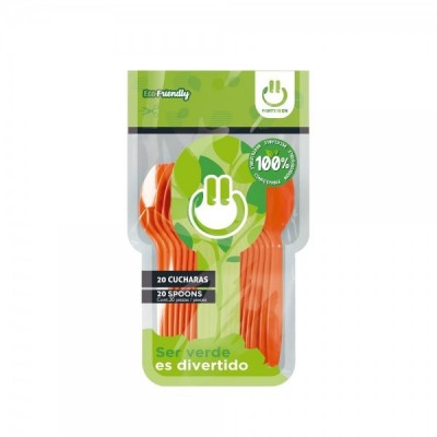 CUCHARA PARTY IS ON COLOR NARANJA C/20 --