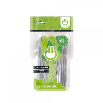 TENEDOR PARTY IS ON COLOR PLATA C/20 --