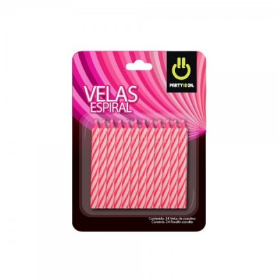 VELA ESPIRAL ROSA PARTY IS ON C/24 --