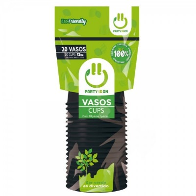 VASO PARTY IS ON #12 COLOR NEGRO C/20 --