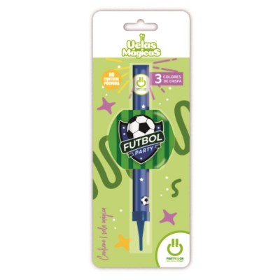 VELA MAGICA CHISPEANTE TOPPER FUTBOL PARTY IS ON 14CM --