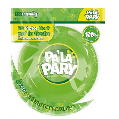 PLATO PALAPARY #9 COLOR VERDE KIWI C/20 --.