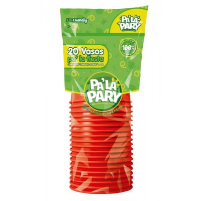 VASO PALAPARY #12 COLOR ROJO C/20 --