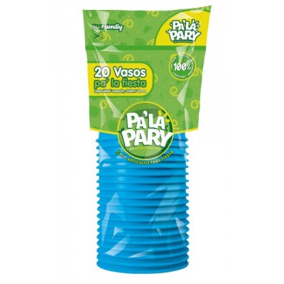 VASO PALAPARY #12 COLOR AZUL CARIBE C/20 --