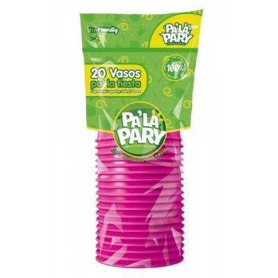 VASO PALAPARY #12 COLOR MAGENTA C/20 --