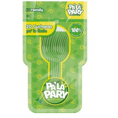CUCHARA PALAPARY COLOR VERDE KIWI C/20 --