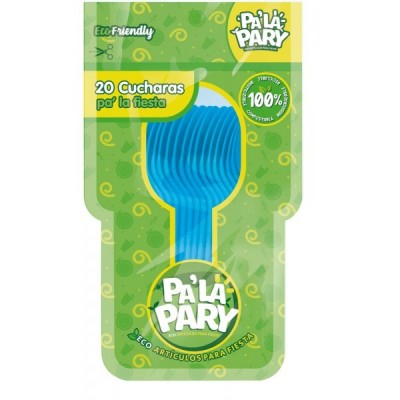 CUCHARA PALAPARY COLOR AZUL CARIBE C/20 --