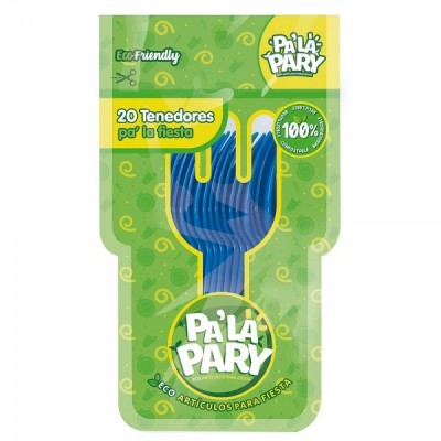 TENEDOR PALAPARY COLOR AZUL REY C/20 --