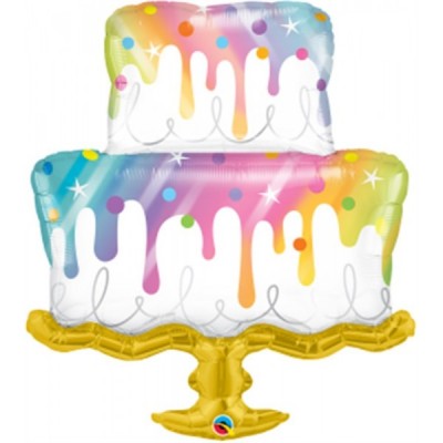 GLOBO QUALATEX #39SHP PASTEL GOTAS DE ARCOIRIS (10494)