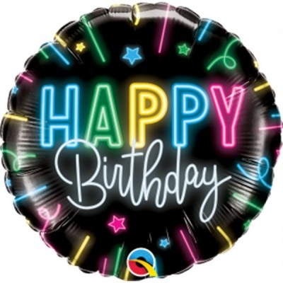 GLOBO QUALATEX #18C CUMPLEAÑOS BRILLO NEON