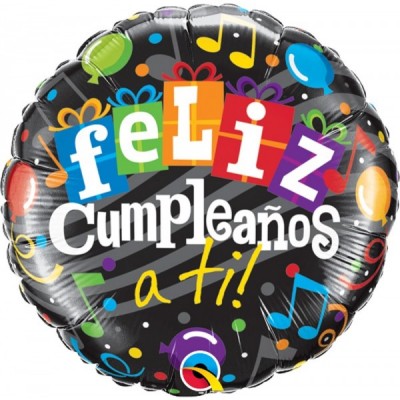 GLOBO QUALATEX #18C FELIZ CUMPLEAÑOS A TI