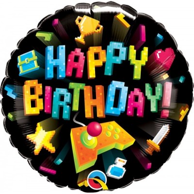 GLOBO QUALATEX #18C BIRTHDAY GAMING