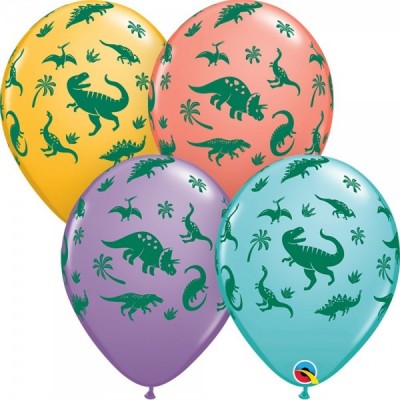 GLOBO QUALATEX #11 ESTAMPADO DINOSAURIOS