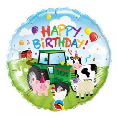 GLOBO QUALATEX #18C HAPPY BIRTHDAY GRANJA
