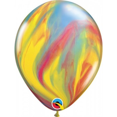 GLOBO QUALATEX #11 ESTAMPADO SUPERAGATA COLORIDO 5PZ-5B