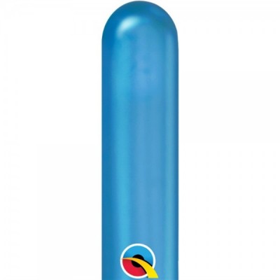GLOBO QUALATEX #260 CHROME AZUL 20PZ