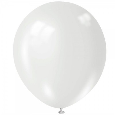 GLOBO DON CONFETI #12 ESTANDAR WHITE C/50 --