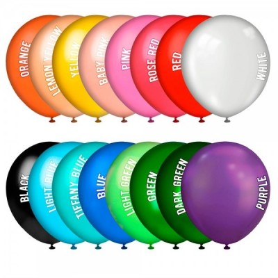 GLOBO DON CONFETI #12 ESTANDAR SURTIDO C/50 --