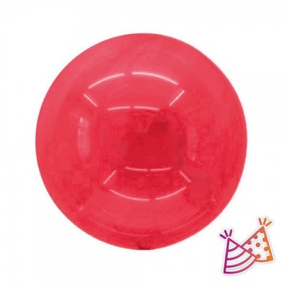 GLOBO WEPARTY BUBBLE #24 ROJO CLEAR