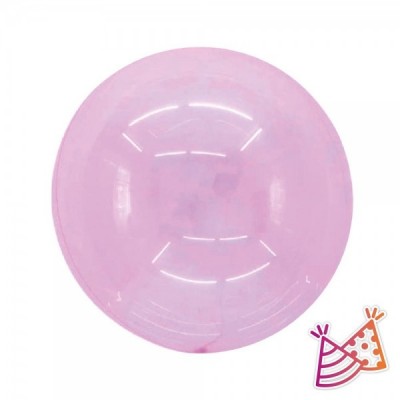 GLOBO WEPARTY BUBBLE #24 ROSA CLEAR