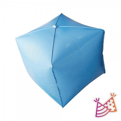 GLOBO WEPARTY CUBO SOLIDO #24 AZUL BEBE C/2