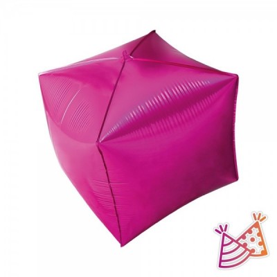 GLOBO WEPARTY CUBO SOLIDO #24 ROSA FUCSIA C/2