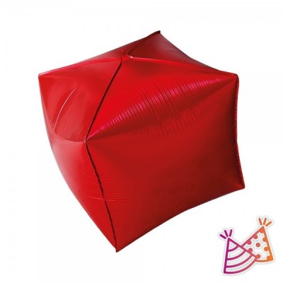 GLOBO WEPARTY CUBO SOLIDO #24 ROJO C/2