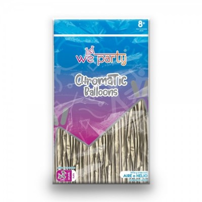 GLOBO WEPARTY CHROMATIC #260 PLATA C/50 --