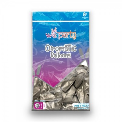 GLOBO WEPARTY CHROMATIC #9 PLATA C/50 --