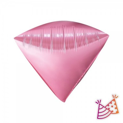 GLOBO WEPARTY DIAMANTE SOLIDO #24 ROSA BEBE C/2