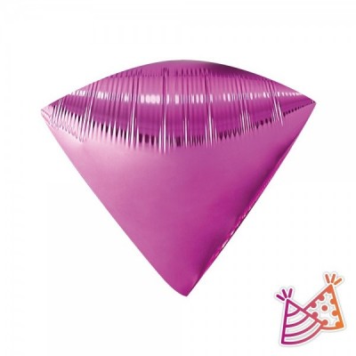 GLOBO WEPARTY DIAMANTE SOLIDO #24 ROSA FUCSIA C/2
