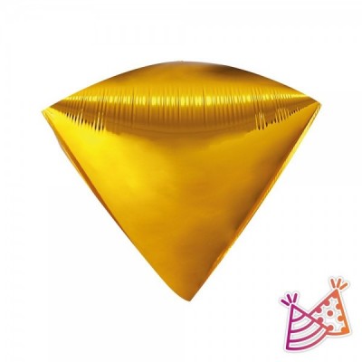 GLOBO WEPARTY DIAMANTE SOLIDO #24 ORO DORADO C/2