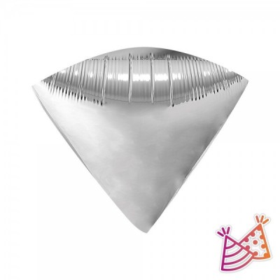 GLOBO WEPARTY DIAMANTE SOLIDO #24 PLATA C/2