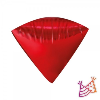 GLOBO WEPARTY DIAMANTE SOLIDO #24 ROJO C/2
