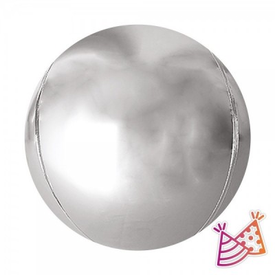 GLOBO WEPARTY ESFERA SOLIDO #18 PLATA C/2