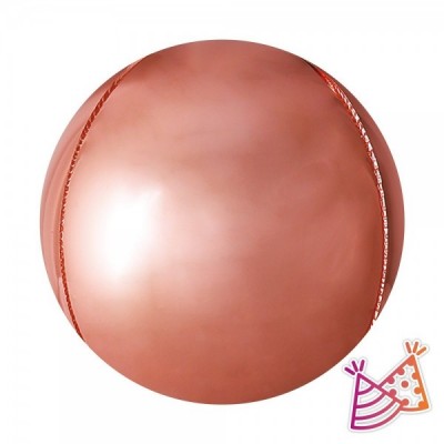 GLOBO WEPARTY ESFERA SOLIDO #18 ROSA ORO C/2