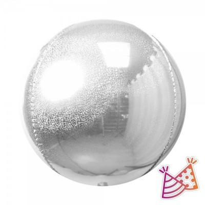 GLOBO WEPARTY ESFERA #24 GLITTER PLATA