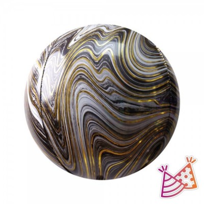 GLOBO WEPARTY ESFERA #24 MARBLE NEGRO