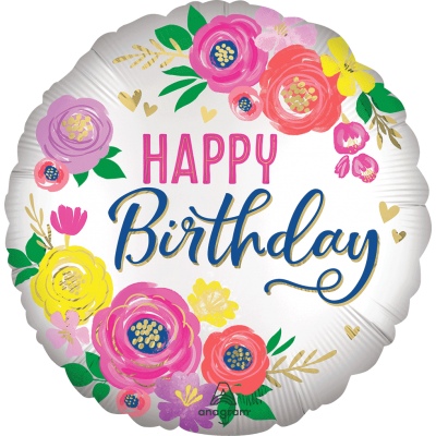 GLOBO CONVER #17C FLORAL BIRTHDAY SATIN