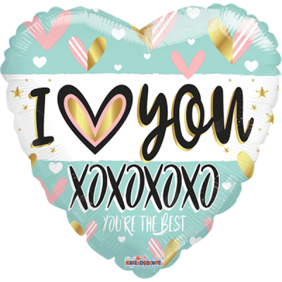 GLOBO CONVER #18H TE AMO TURQUOISE HEART