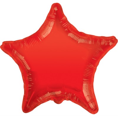GLOBO CONVER #22S ESTRELLA SOLIDO ROJA METALLIC