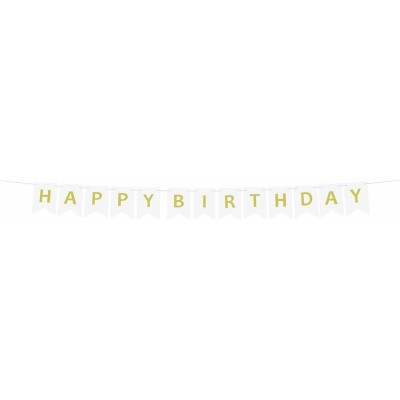 LETRERO HAPPY BIRTHDAY COLOR BLANCO 2MT VMF --
