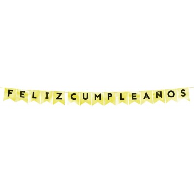 LETRERO FELIZ CUMPLEAÑOS DIAMANTADO ORO 2MT VMF --