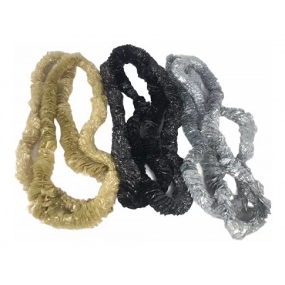 COLLAR PLASTICO ORO/PLATA/NEGRO C/12 VMF
