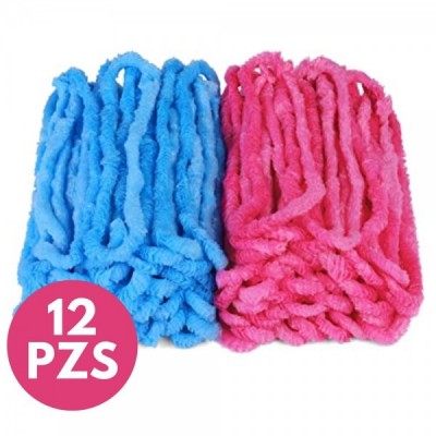 COLLAR HAWAIANO PLASTICO AZUL/ROSA C/12 VMF