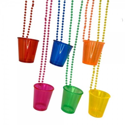 COLLAR MARDIGRAS SHOT TEQUILA TRANSPARENTE 6PZ VMF