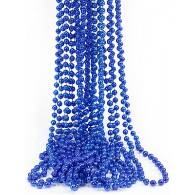COLLAR MARDIGRAS PERLA 33" AZUL C/12 EURO VMF