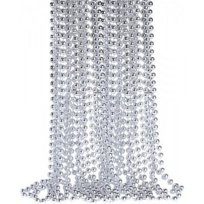 COLLAR MARDIGRAS PERLA 33" PLATA C/12 EURO VMF