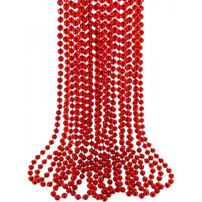 COLLAR MARDIGRAS PERLA 33" ROJO C/12 EURO VMF