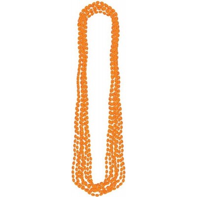 COLLAR MARDIGRAS PERLA 33" NARANJA C/12 EURO VMF